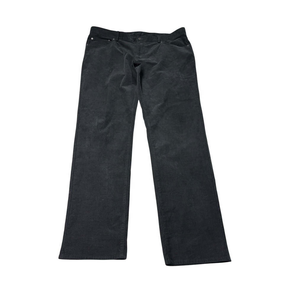 Brooks Brothers Straight Leg Corduroy Pants Black Mens 38x32 100223757
